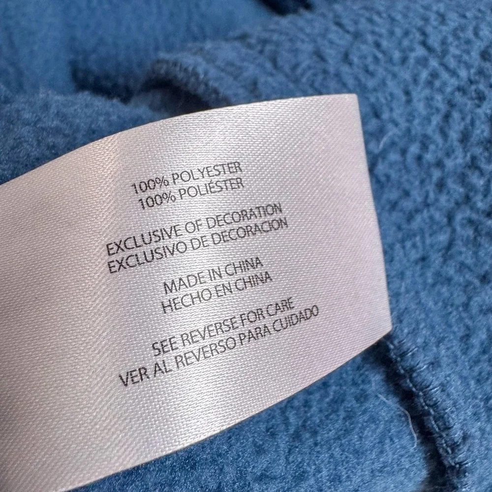Orvis Fleece Jacket Mens Medium Blue Full Zip Sherpa‎ Pile Pockets Outdoor Logo